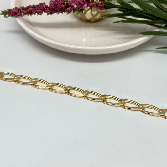 CO74-Grumet-Larga-Eslabón-13-mm-Precio-por-Metro-Cadena-Baño-Oro