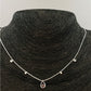 CP107 Collar con Gota Cristal Rosado 9x6 mm 2 Mini Circones 2 mm y 2 circones de 3 mm en cadena veneciana 38 cm más extensor de 10 cm terminación en mini circón Cadena Baño Plata Cadenas Bañadas en Oro y Plata hecho de Bronce Bañado en Plata 50 ml Joyas Bañadas en Plata