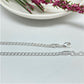 CP113 Collar Chocker Grumet Ancho 4 mm 34 cm + extensor de 5 cm Cadena Baño Plata Cadenas Bañadas en Oro y Plata hecho de Bronce Bañado en Plata 50 ml Joyas Bañadas en Plata