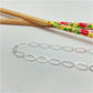 CP116 Cadena Alternada eslabones 14x7 mm y mini eslabón 4x2 mm Largo 80 cm Cadena Terminada Baño Plata Cadenas Bañadas hecho de Bronce Bañado en Plata 50 ml Joyas Bañadas en Plata