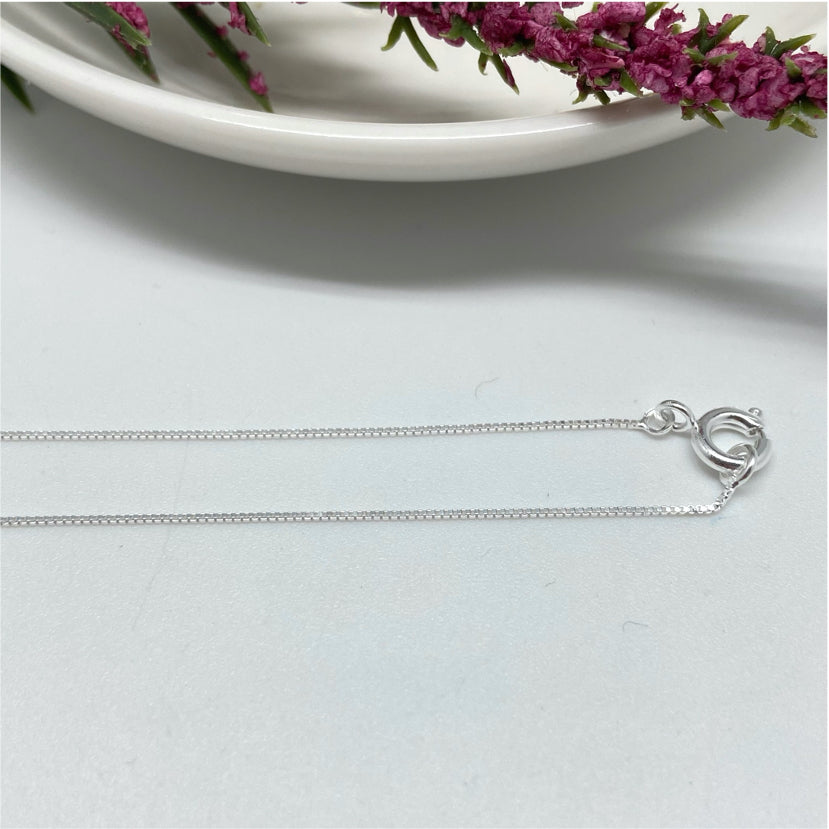 CP19 Veneciana 0.2 mm 40 cm Terminada Cadena Baño Plata Cadenas Bañadas hecho de Bronce Bañado en Plata 50 ml Joyas Bañadas en Plata