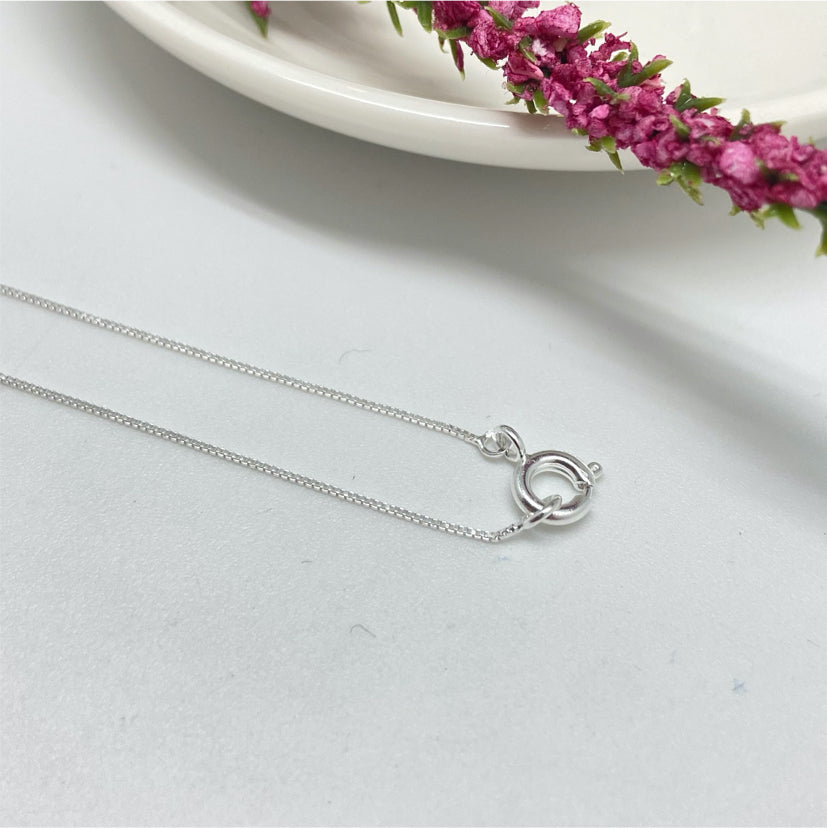 CP19 Veneciana 0.2 mm 40 cm Terminada Cadena Baño Plata Cadenas Bañadas hecho de Bronce Bañado en Plata 50 ml Joyas Bañadas en Plata
