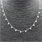 CP32 Collar 15 Mini Circones Cadena Veneciana Cadena Baño Plata Cadenas Bañadas en Oro y Plata hecho de Bronce Bañado en Plata 50 ml