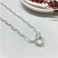 CP65 Cadena Cartier Diamantada Eslabón 9x4 mm 1.2 mm 45cm Terminada Broche Timón Cadena Baño Oro Cadena por Metro Baño Plata Cadenas Bañadas hecho de Bronce Bañado en Plata 50 ml Joyas Bañadas en Plata