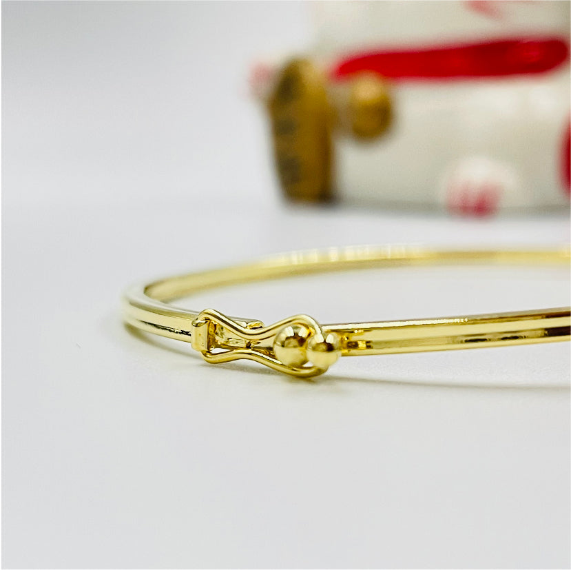 EO05 Esclava con 1 estrella cierre broche Esclava Baño Oro Pulseras y Esclavas Bañadas en Oro y Plata hecho de Bronce Bañado en Oro 18K Joyas Bañadas en Oro