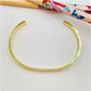 EO16 Esclava Lisa Abierta espesor 3 mm 65x50x4 mm Esclava Baño Oro Accesorios Varios hecho de Bronce Bañado en Oro 18K Joyas Bañadas en Oro