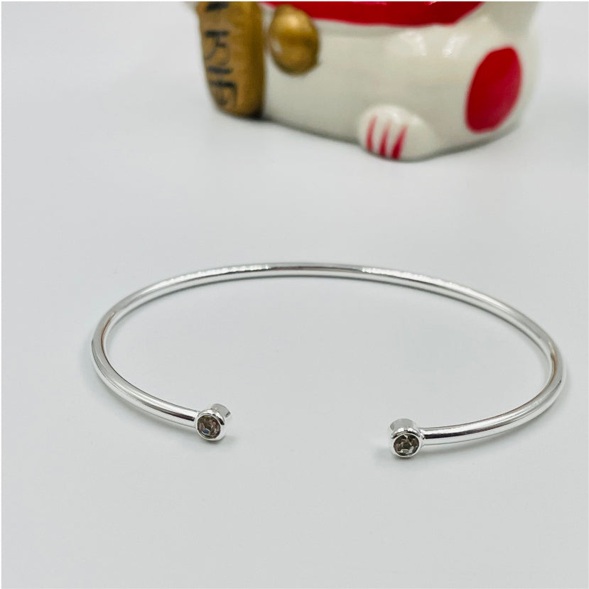 EP01 Esclava circones Petite Esclava Baño Plata Pulseras y Esclavas Bañadas en Oro y Plata hecho de Bronce Bañado en Plata 50 ml Joyas Bañadas en Plata