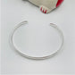 EP04 Esclava Lisa 3 mm terminación en puntas Esclava Baño Plata Pulseras y Esclavas Bañadas en Oro y Plata hecho de Bronce Bañado en Plata 50 ml Joyas Bañadas en Plata