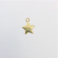 FO204 Estrella con argolla 8 mm Figura Baño Oro Figuras Bañadas en Oro y Plata hecho de Bronce Bañado en Oro 18K