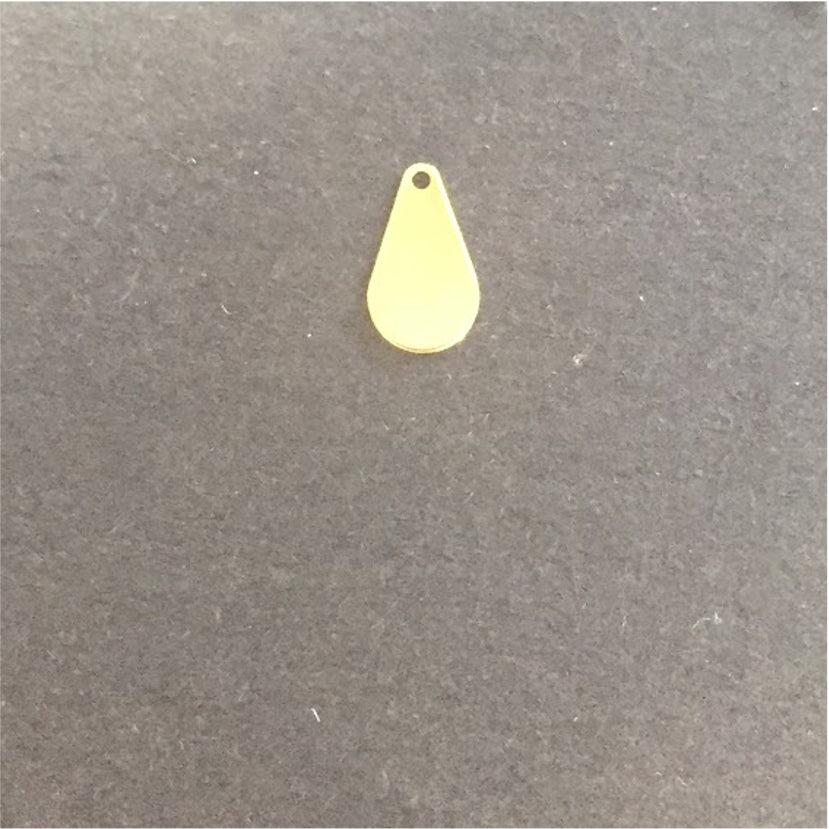 FO206 Terminal Gota Figura Baño Oro Figuras Bañadas en Oro y Plata hecho de Bronce Bañado en Oro 18K