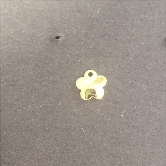 FO207 Flor Lisa Figura Baño Oro Figuras Bañadas en Oro y Plata hecho de Bronce Bañado en Oro 18K