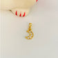 FO210 Colgante Luna Circones 10 x 6 mm Figura Baño Oro Figuras Bañadas en Oro y Plata hecho de Bronce Bañado en Oro 18K