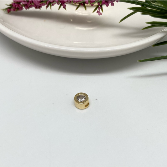 FO211 Punto Luz 6 mm Figura Baño Oro Figuras Bañadas en Oro y Plata hecho de Bronce Bañado en Oro 18K