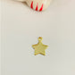 FO214 Estrella con argolla 12 mm Figura Baño Oro Figuras Bañadas en Oro y Plata hecho de Bronce Bañado en Oro 18K