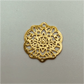FO259 Figura Calada 16 mm 3 perforaciones inferiores Figura Baño Oro Figuras Bañadas en Oro y Plata hecho de Bronce Bañado en Oro 18K