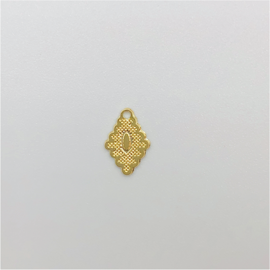 FO272 10 mm Punta de Flecha mini Figura Baño Oro Figuras Bañadas en Oro y Plata hecho de Bronce Bañado en Oro 18K