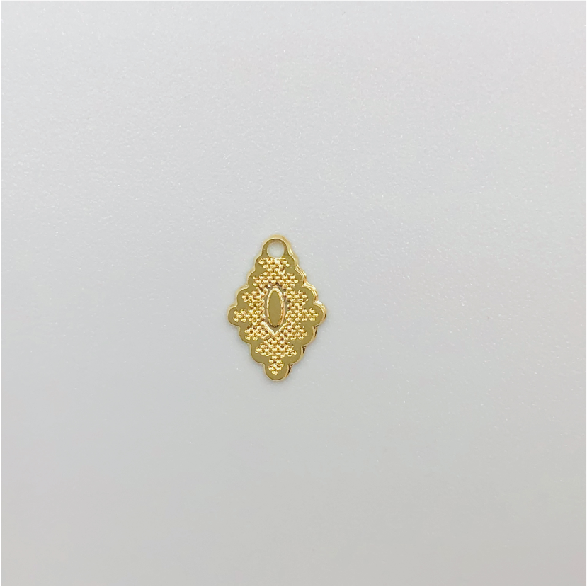 FO272 10 mm Punta de Flecha mini Figura Baño Oro Figuras Bañadas en Oro y Plata hecho de Bronce Bañado en Oro 18K