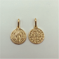 FO304 San Benito 15 mm Figura Baño Oro Figuras Bañadas en Oro y Plata hecho de Bronce Bañado en Oro 18K