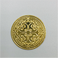 FO308 22 mm mándala sin calar Figura Baño Oro Figuras Bañadas en Oro y Plata hecho de Bronce Bañado en Oro 18K