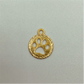 FO333 Colgante Medalla Calada Patita de Perro 12 mm más argollita Figura Baño Oro Figuras Bañadas hecho de Bronce Bañado en Oro 18K Joyas Bañadas en Oro