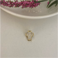 FO371 Cruz Circones 10 x 8 mm Figura Baño Oro Figuras Bañadas en Oro y Plata hecho de Bronce Bañado en Oro 18K