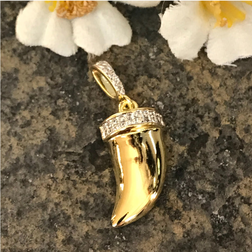 FO380 Colgante Corvo Circones con Balier 30 x 12 mm Figura Baño Oro Figuras Bañadas en Oro y Plata hecho de Bronce Bañado en Oro 18K