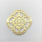 FO393 Mándala Santiago 25 mm (7 perforaciones) Figura Baño Oro Figuras Bañadas en Oro y Plata hecho de Bronce Bañado en Oro 18K