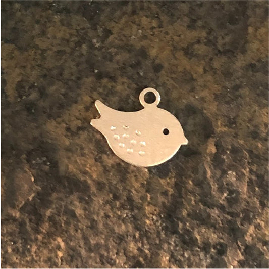 FO429 Pajarito 12 x 10 mm Figura Baño Oro Figuras Bañadas en Oro y Plata hecho de Bronce Bañado en Oro 18K