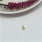 FO472 Estrella 4 Puntas Mini con Circón 4 mm más argollita Figura Baño Oro Figuras Bañadas en Oro y Plata hecho de Bronce Bañado en Oro 18K