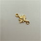FO586 Conector Estrella Guía 1 Circón Figura Baño Oro Figuras Bañadas en Oro y Plata hecho de Bronce Bañado en Oro 18K
