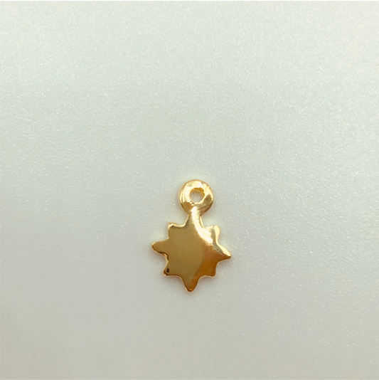 FO591 Estrella Guía Petite lisa 7 mm Figura Baño Oro Figuras Bañadas en Oro y Plata hecho de Bronce Bañado en Oro 18K