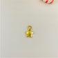 FO601 Estrella Gordita Argolla 6 mm Figura Baño Oro Figuras Bañadas en Oro y Plata hecho de Bronce Bañado en Oro 18K