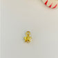 FO602 Estrella Extra Gordita Argolla 6 mm Figura Baño Oro Figuras Bañadas en Oro y Plata hecho de Bronce Bañado en Oro 18K