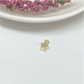 FO602 Estrella Extra Gordita Argolla 6 mm Figura Baño Oro Figuras Bañadas en Oro y Plata hecho de Bronce Bañado en Oro 18K