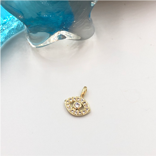 FO723 ojo turco circones 10 x 10 mm incluido balier Figura Baño Oro