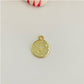 FO728 Mini Medalla Estrellas Guías 10 mm Figura Baño Oro Figuras Bañadas en Oro y Plata hecho de Bronce Bañado en Oro 18K