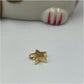 FO755 Estrella Lijada pasada 8 mm perforación 1.5 mm Figura Baño Oro Figuras Bañadas en Oro y Plata hecho de Bronce Bañado en Oro 18K Joyas Bañadas en Oro