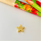 FO755 Estrella Lijada pasada 8 mm perforación 1.5 mm Figura Baño Oro Figuras Bañadas en Oro y Plata hecho de Bronce Bañado en Oro 18K Joyas Bañadas en Oro