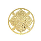 FO759 Mandala Redonda Calada con diseño flor 35 mm Figura Baño Oro Figuras Bañadas en Oro y Plata hecho de Bronce Bañado en Oro 18K Joyas Bañadas en Oro