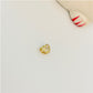 FO805 Colgante Mini Corazón para pasar 6 mm Figura Baño Oro Figuras Bañadas en Oro y Plata hecho de Bronce Bañado en Oro 18K