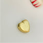 FO808 Colgante corazón lijado para pasar 11 mm Figura Baño Oro Figuras Bañadas en Oro y Plata hecho de Bronce Bañado en Oro 18K