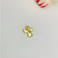 FO820 Colgante Mini Angel Lijado 9x9 mm balier por atrás Figura Baño Oro Figuras Bañadas en Oro y Plata hecho de Bronce Bañado en Oro 18K