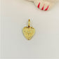 FO829 Colgante con corazón y puntitos en relieve 9x9 mm mas balier fijo 5 mm Figura Baño Oro Figuras Bañadas en Oro y Plata hecho de Bronce Bañado en Oro 18K