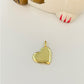 FO830 Colgante Corazón Doble Faz textura y liso 11x14 mm mas balier fijo Figura Baño Oro Figuras Bañadas en Oro y Plata hecho de Bronce Bañado en Oro 18K