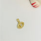 FO832 Colgante Ojo Griego con circones 11x7 mm mas balier fijo Figura Baño Oro Figuras Bañadas en Oro y Plata hecho de Bronce Bañado en Oro 18K