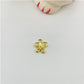 FO842 Colgante Mini Mariposa 9x9 mm incluye argollita Figura Baño Oro Figuras Bañadas en Oro y Plata hecho de Bronce Bañado en Oro 18K Joyas Bañadas en Oro