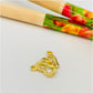 FO844 Colgante Corazones Entrelazados 10x15 mm incluye argollitas Figura Baño Oro Figuras Bañadas en Oro y Plata hecho de Bronce Bañado en Oro 18K Joyas Bañadas en Oro