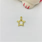 FO850 Colgante Estrella Calada Borde Acanalado 10x10 mm incluye argollita Figura Baño Oro Figuras Bañadas en Oro y Plata hecho de Bronce Bañado en Oro 18K Joyas Bañadas en Oro