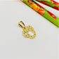 FO860 Colgante Mickey con Circones 12x14 mm más balier Figura Baño Oro Figuras Bañadas en Oro y Plata hecho de Bronce Bañado en Oro 18K Joyas Bañadas en Oro