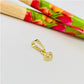 FO862 Colgante Mini Ojo Griego con 1 circón 6x8 mm mas balier Figura Baño Oro Figuras Bañadas en Oro y Plata hecho de Bronce Bañado en Oro 18K Joyas Bañadas en Oro